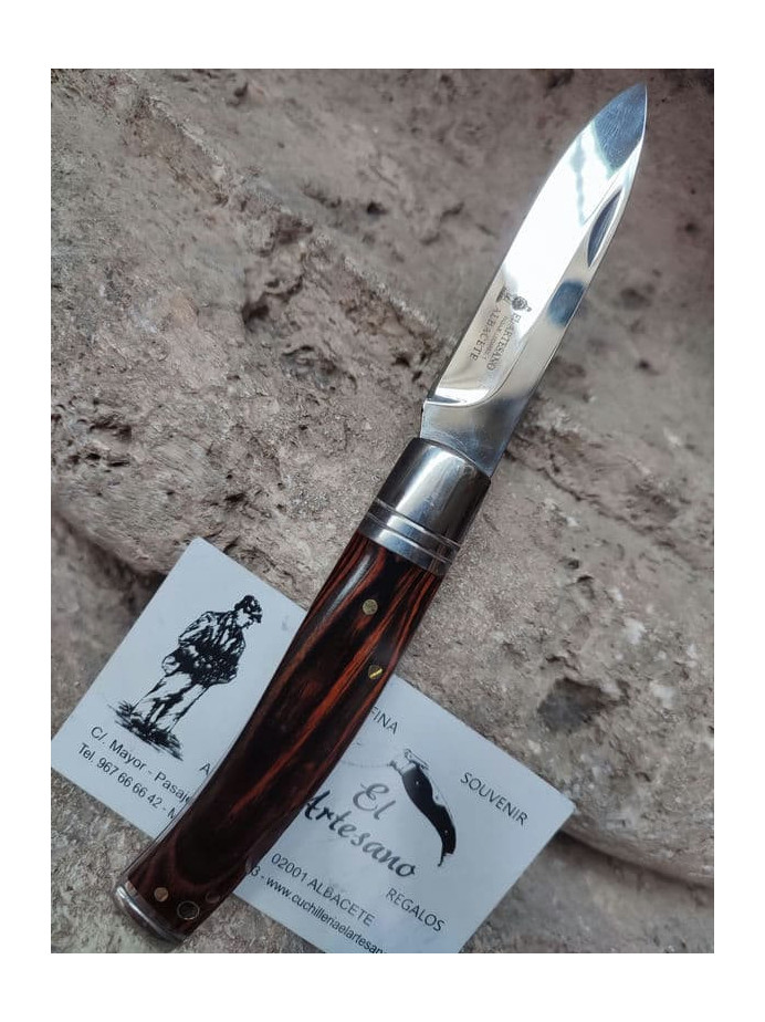 NOVEDAD NAVAJA MADERA ROJA Y ACERO 711